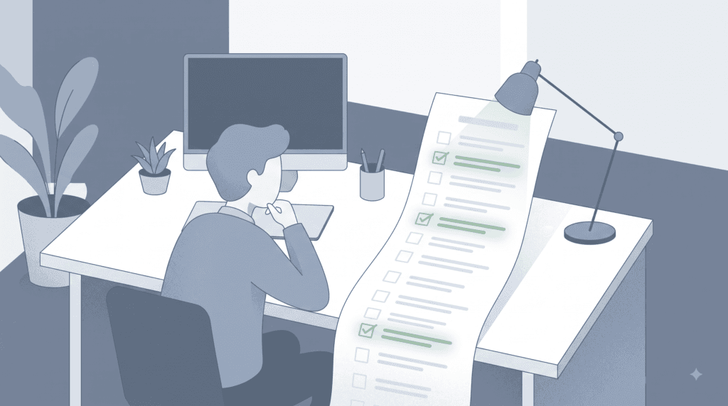 Three Must-Do Things Every PM Should Handle Every Single Day Checklist illustration highlighting three essential daily habits for project managers