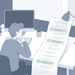 Checklist illustration highlighting three essential daily habits for project managers