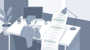 Checklist illustration highlighting three essential daily habits for project managers